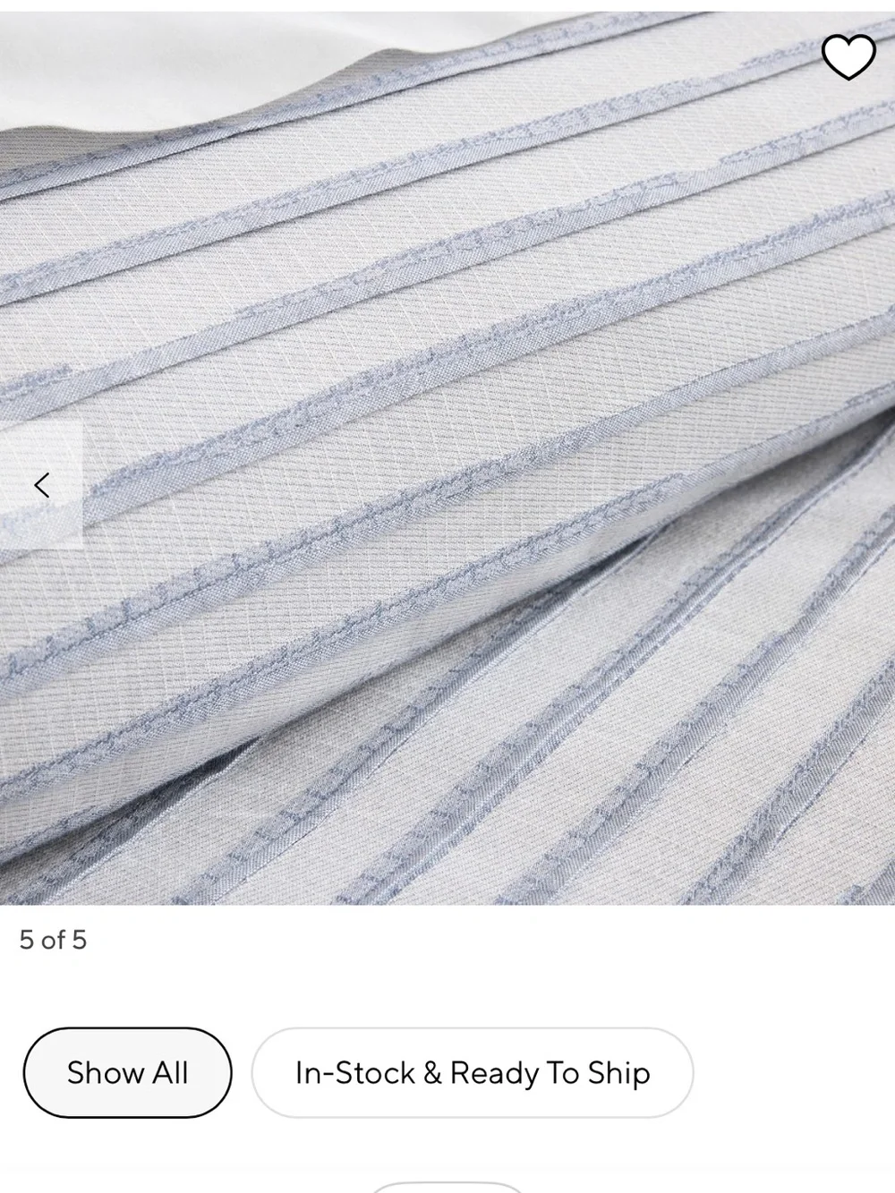 Pottery Barn Teen Huntington Strip (Blue and White) Shams Set of 2
